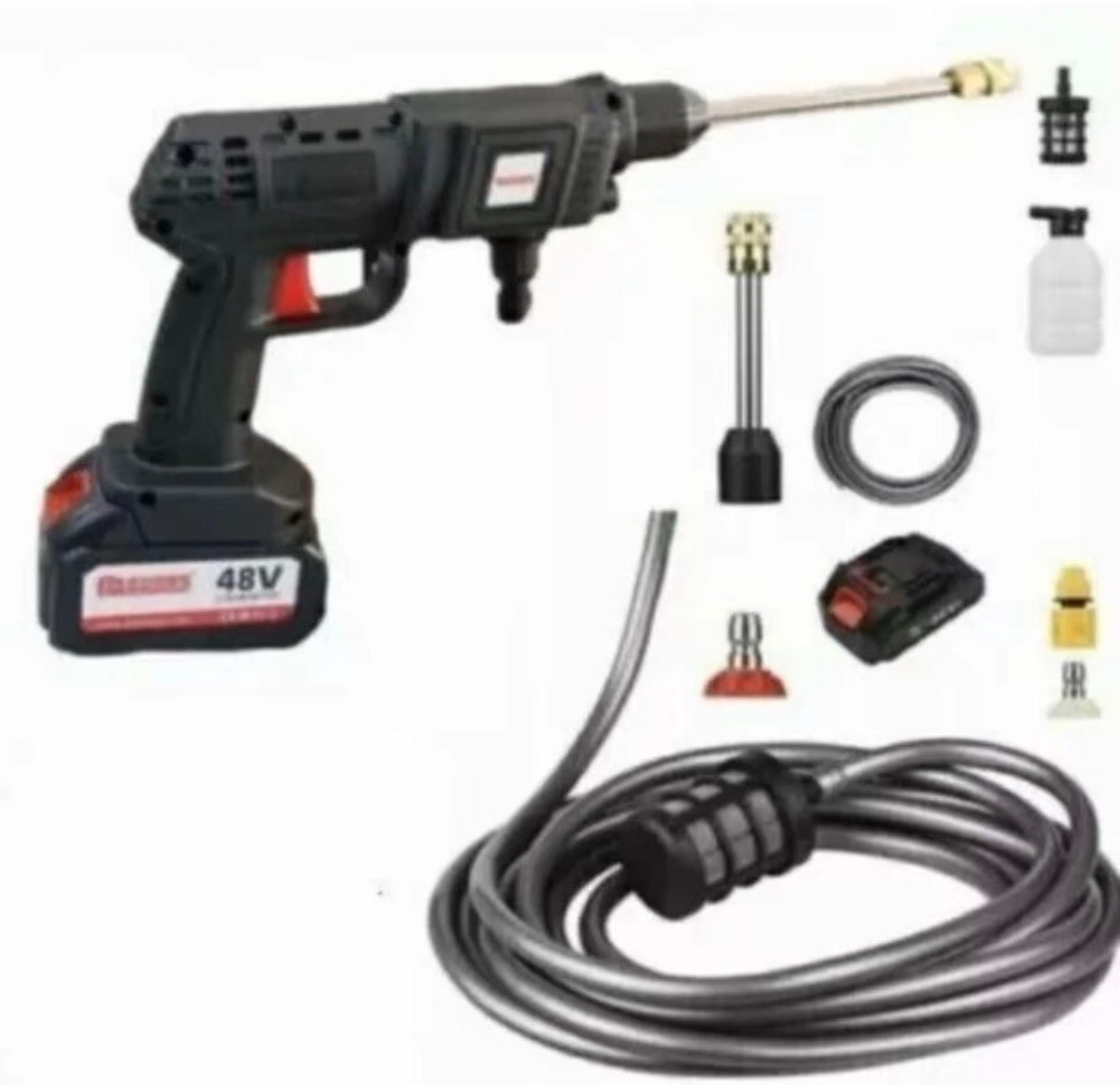 DROPULITRICE PROFESSIONALE CON PRESSIONE CON DOPPIA BATTERIA 48V + VALIGIA