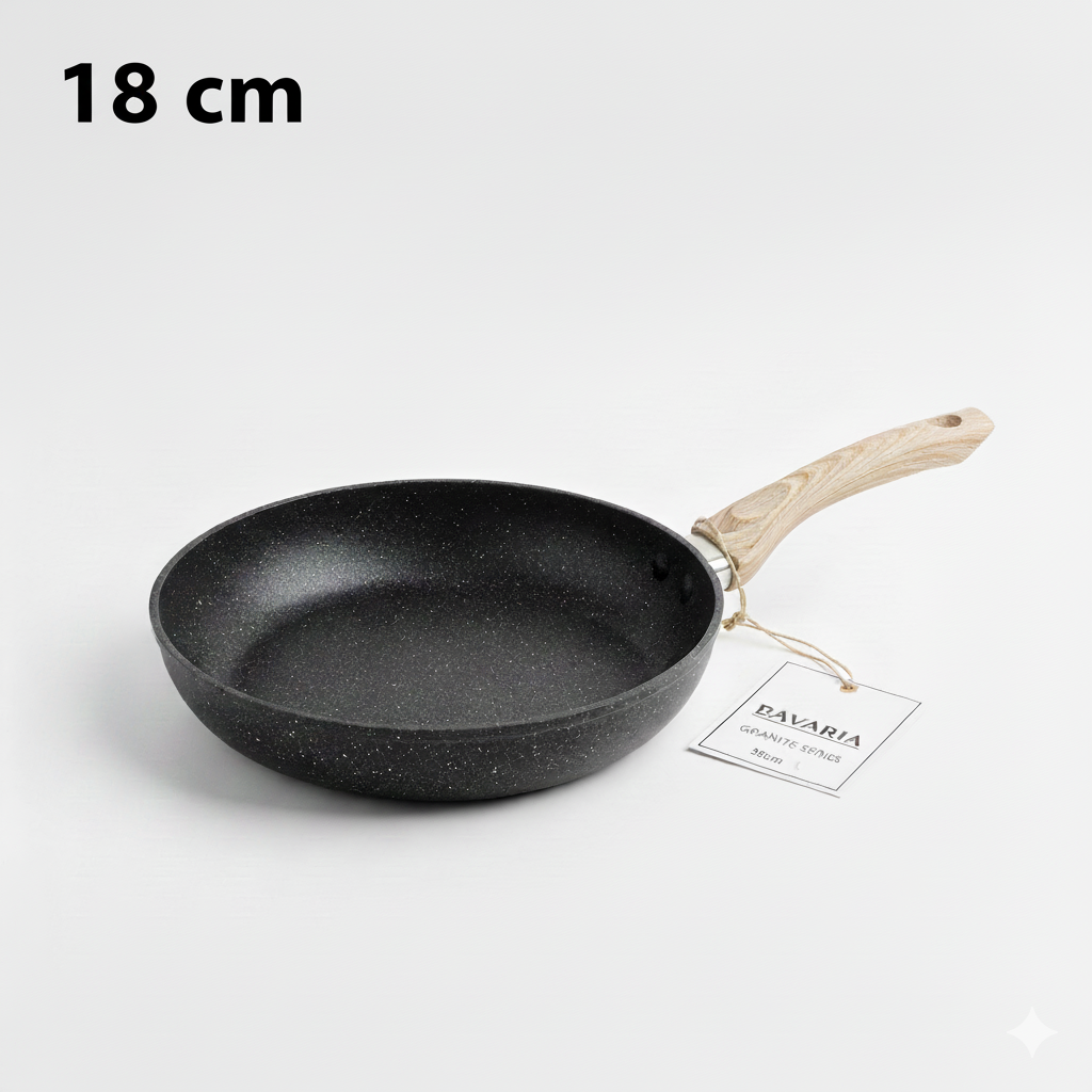 Bavaria Set 5 Padelle Antiaderenti Cuore di Pietra 18 cm 20 cm 24 cm 28 cm 30 cm vanno bene su tutti i piani di cottura anche ad induzione