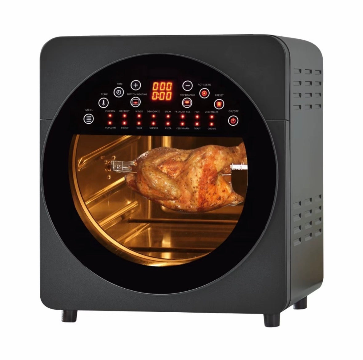 Forno ad Aria 14L con Doppio Riscaldamento e Display Touch - Air Fryer Oven Multifunzione in
Acciaio, con Girarrosto, Timer Regolabile e Accessori Inclusi - Cottura Sana e Croccante
Senza Olio