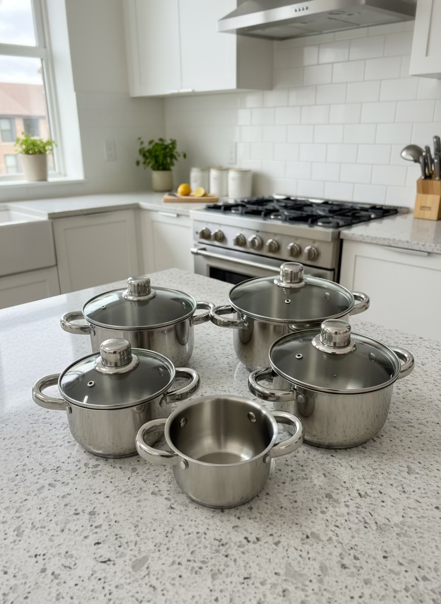 Bavaria 10 pezzi acciao inox pentole