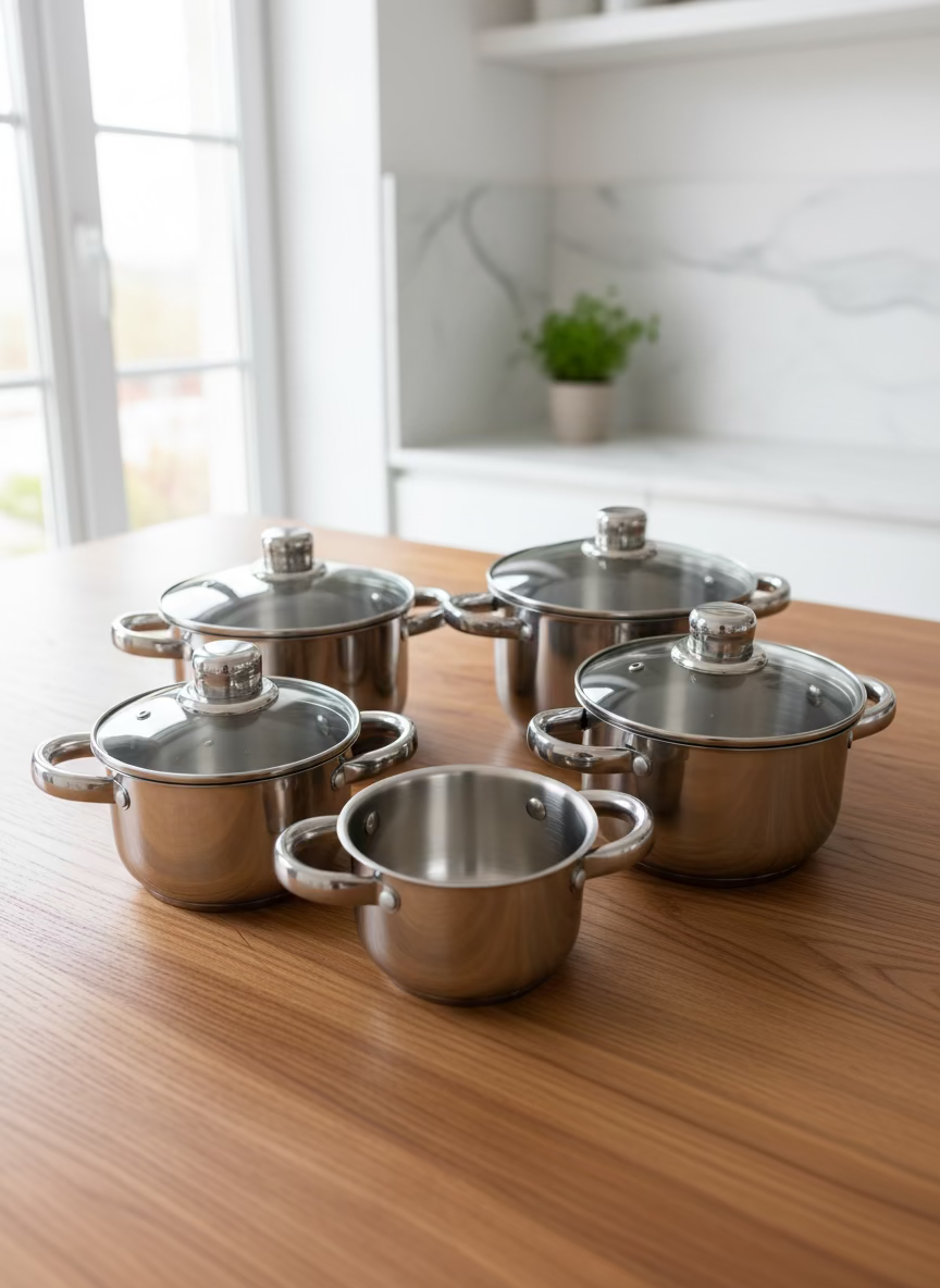 Bavaria 10 pezzi acciao inox pentole