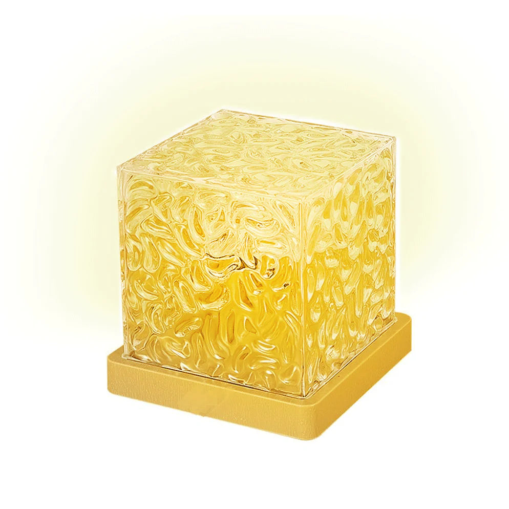 Flow Light, Luce Notturna con Effetto Ondulazione dell'Acqua e Fiamma