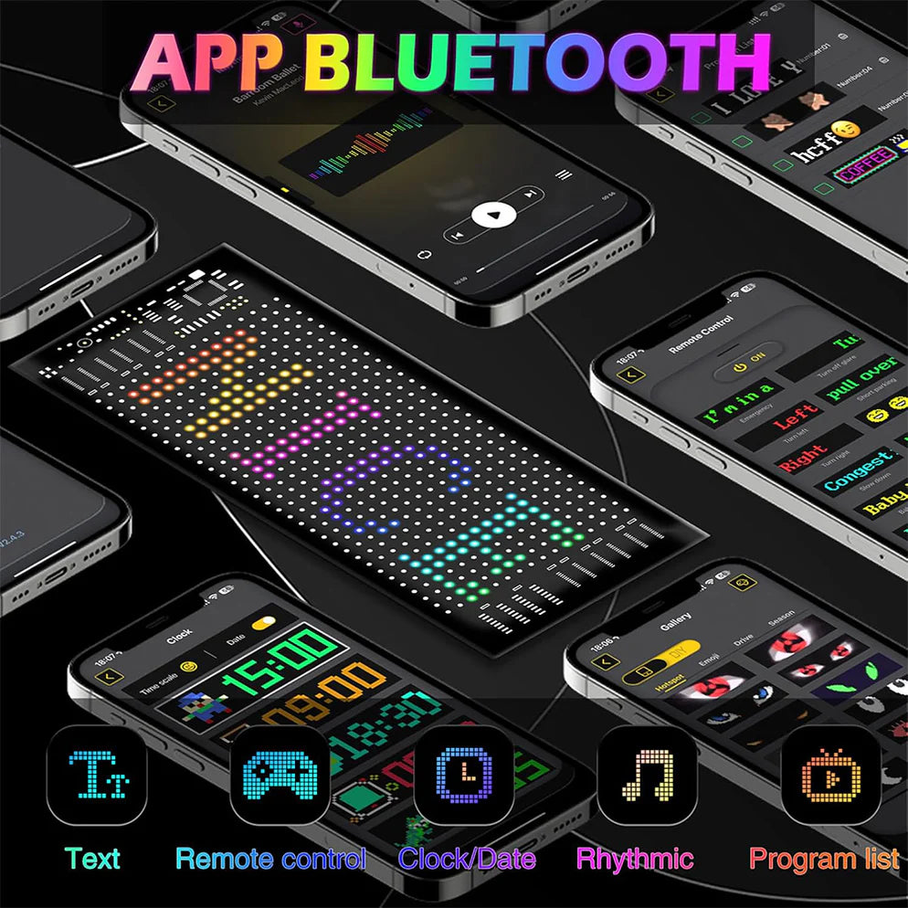Pannello LED Scorrevole RGB Bluetooth Programmabile con App
