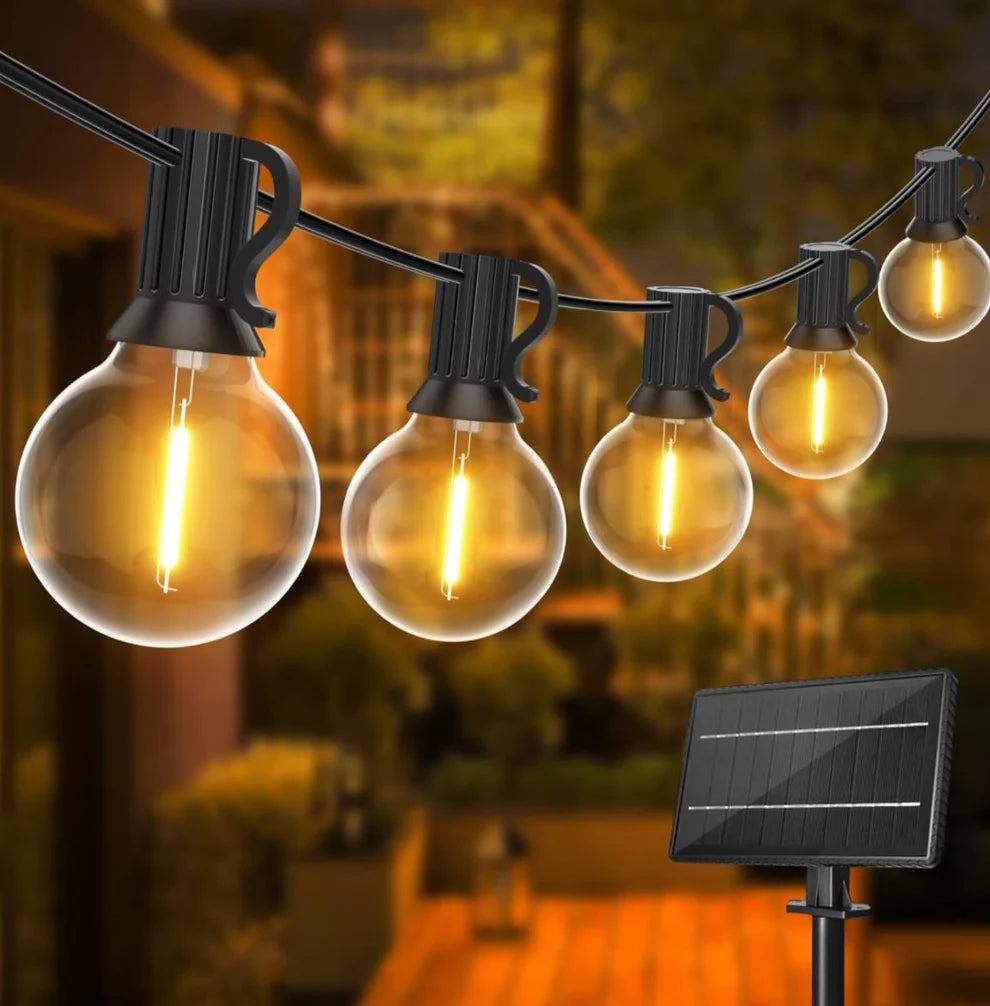 Catena luminosa 13m con pannello solare 15 lampadine potenti