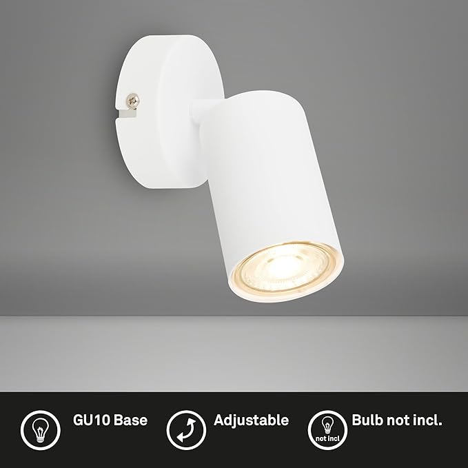 Lampada da parete orientabile per interni, attacco GU10, max. 9 W,