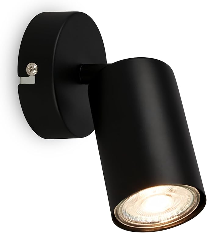 Lampada da parete orientabile per interni, attacco GU10, max. 9 W,