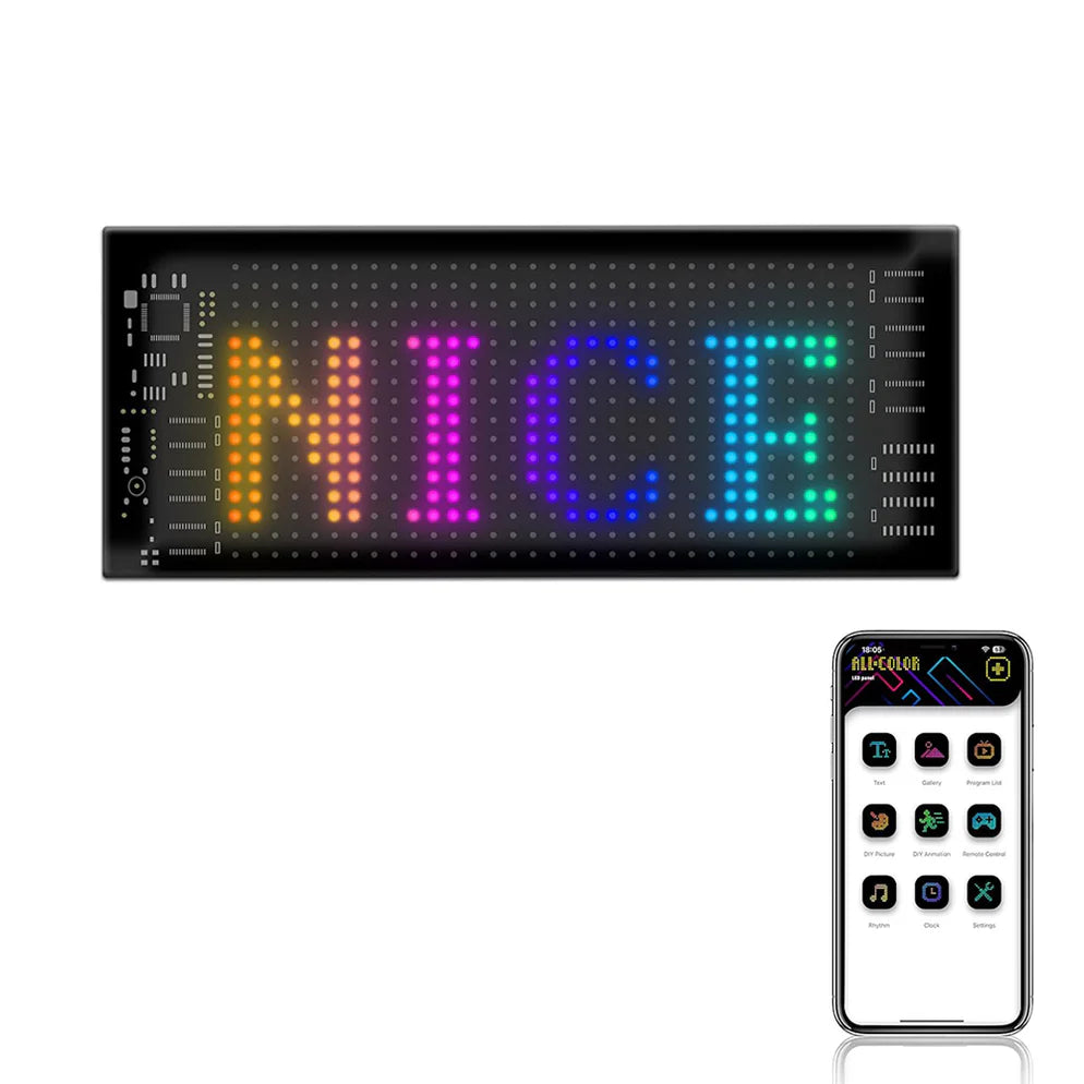 Pannello LED Scorrevole RGB Bluetooth Programmabile con App