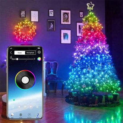 Color Christmas bluetooth RGB Christmas lights 10 meters with app