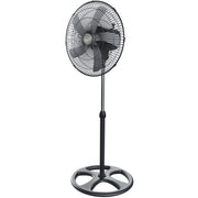 Ventilatore A Piantana Potente Da 60W Per Pavimento 5 Pale In Acciaio Da 42 Cm Silenzioso 3 Velocità Oscillante Altezza e Inclinazione Regolabili Griglia Di Protezione Design