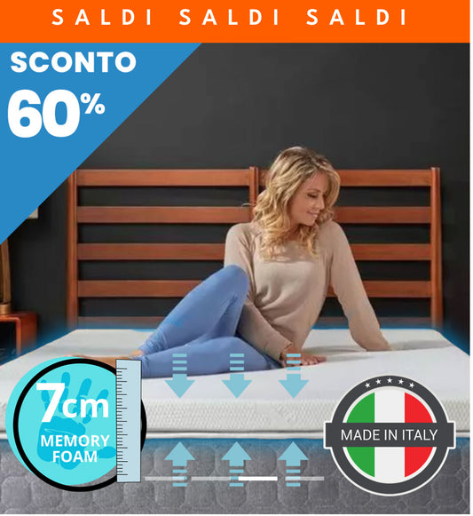 Topper singolo,Piazza e Mezza, Matrimoniale  hi-tech memory foam