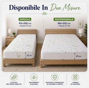Coprimaterasso Trapuntato Aloe Vera con Fascia Alta 27 cm – Singolo e Matrimoniale