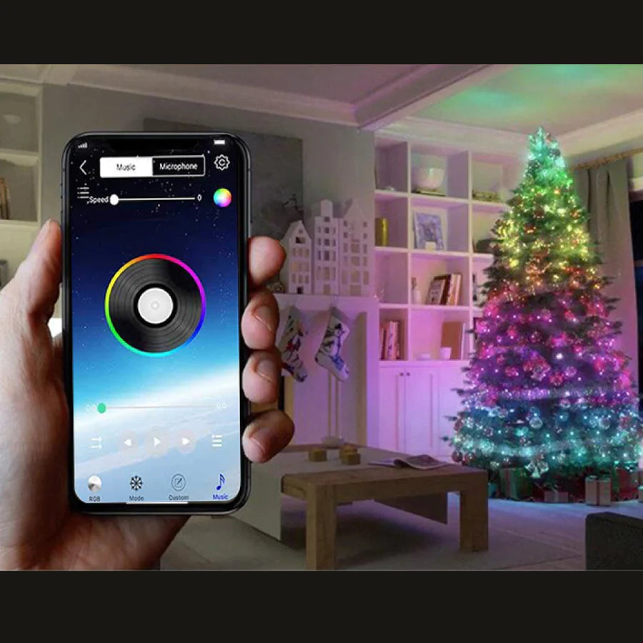 Color Christmas bluetooth RGB Christmas lights 10 meters with app