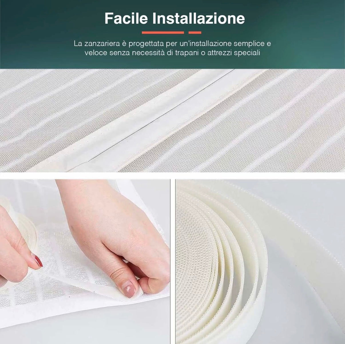 Zanzariera con Chiusura Magnetica 240x140 cm per Porte, Balconi e Terrazzi