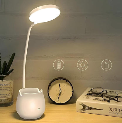 Lampada da tavolo a LED portatile spina USB da comodino per camera da letto con regolazione continua a 3 colori