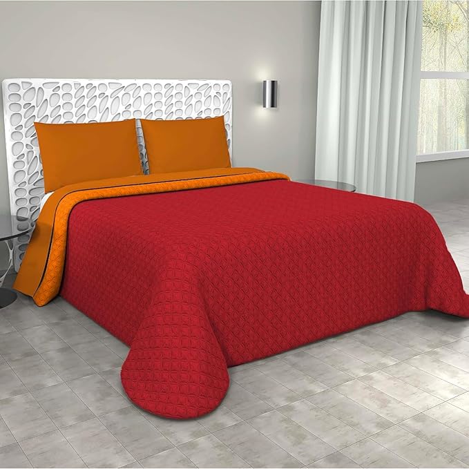 Trapuntino Matrimoniale Copriletto Primavera Estate Double Face in Morbida Microfibra Imbottitura 100 gr/m Made in Italy 🇮🇹