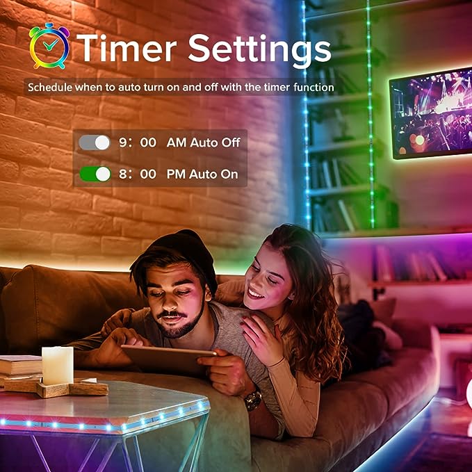 5M RGB LED strip with remote control included and app