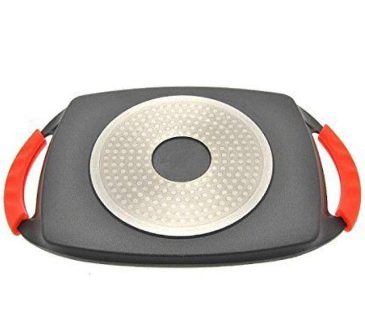 Bistecchiera 47 cm rivestimento in pietra vulcanica antiaderente antigraffio anche per fornelli a induzione