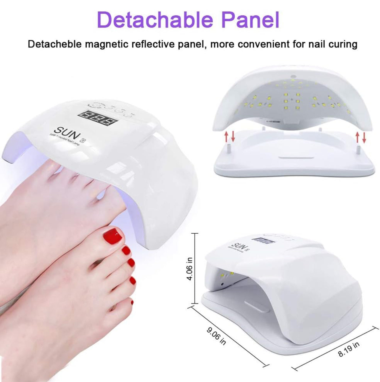 54W UV LED Nail Lamp for UV Gel Professional Nail Lamp for Manicure and Pedicure Oven