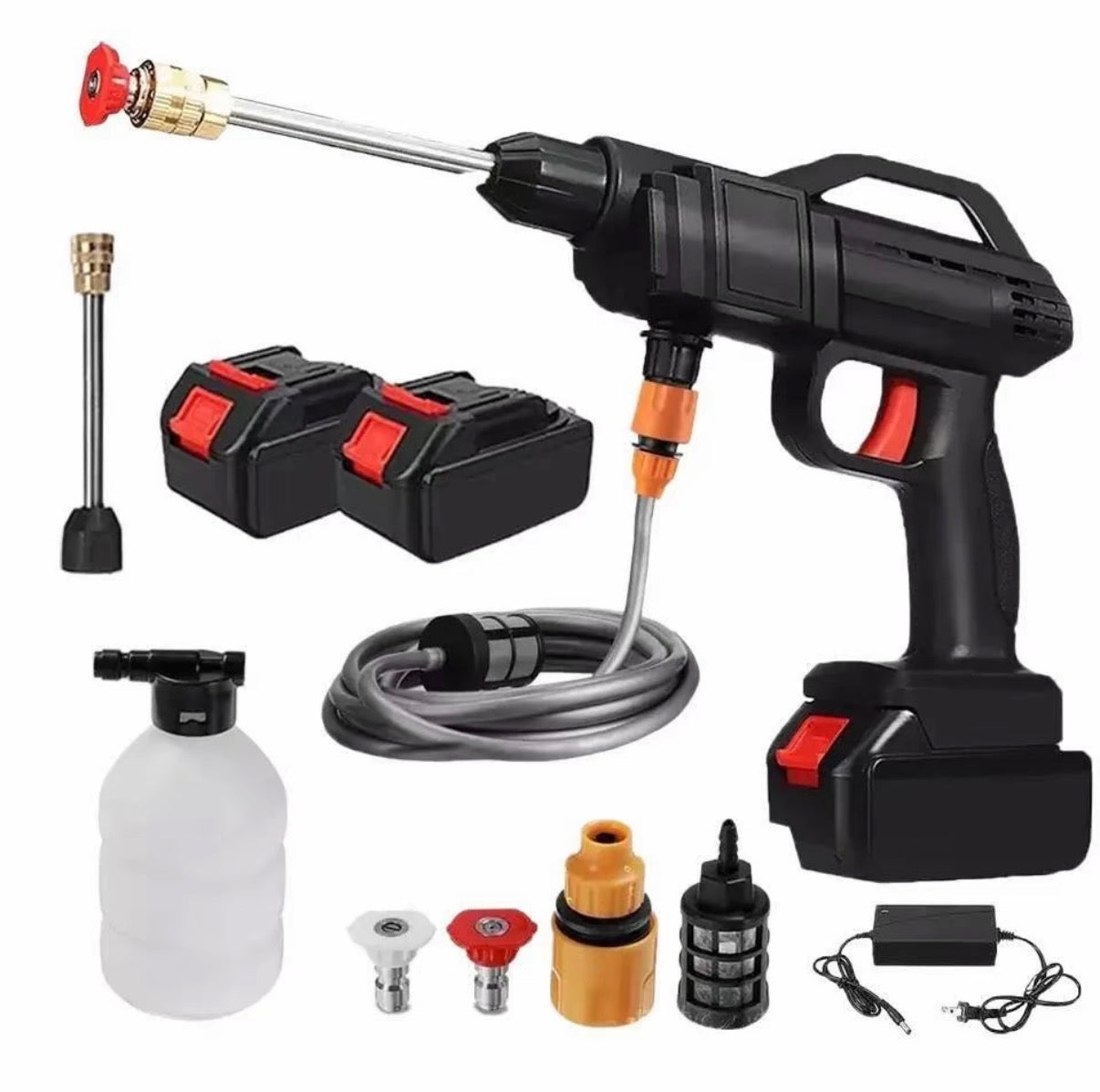 DROPULITRICE PROFESSIONALE CON PRESSIONE CON DOPPIA BATTERIA 48V + VALIGIA