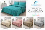 Trapunta Allegra Matrimoniale in Velluto Made in Italy 🇮🇹   Calda, Morbida ed Elegante, Disponibile in 4 Colori