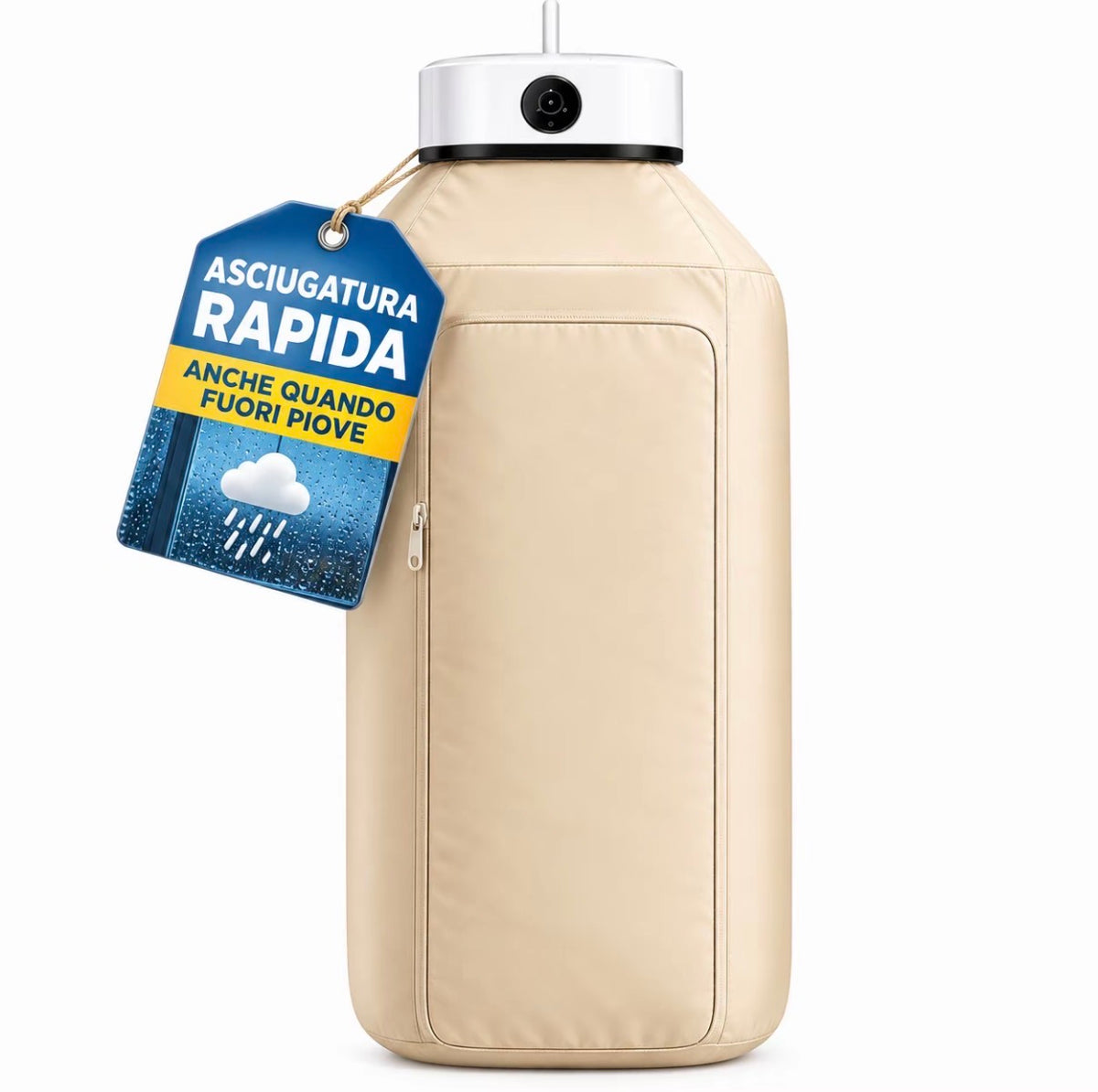 Asciugatrice Portatile per Vestiti, Asciugabiancheria Elettrica Compatta ad Aria Calda, Armadio Asciugatore per Capi Appesi, Asciugatura Rapida, Pieghevole e Salvaspazio per Casa, Viaggio e Camper