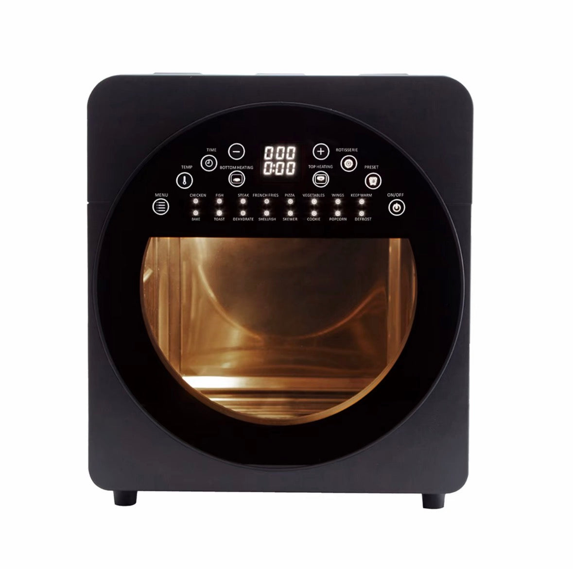 Forno ad Aria 14L con Doppio Riscaldamento e Display Touch - Air Fryer Oven Multifunzione in
Acciaio, con Girarrosto, Timer Regolabile e Accessori Inclusi - Cottura Sana e Croccante
Senza Olio