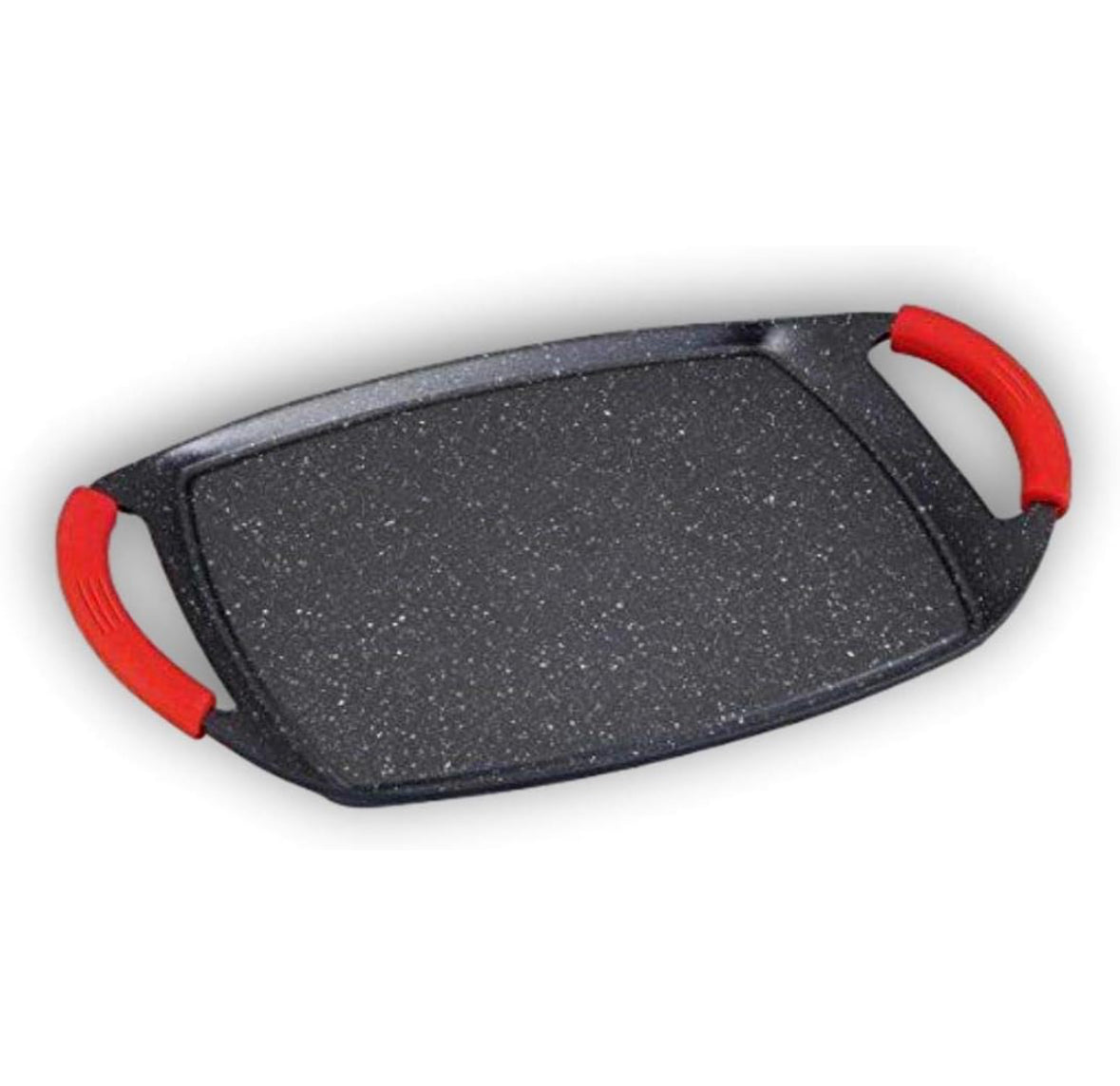 Bistecchiera 47 cm rivestimento in pietra vulcanica antiaderente antigraffio anche per fornelli a induzione