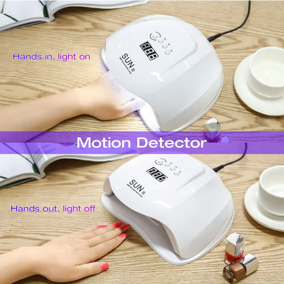 54W UV LED Nail Lamp for UV Gel Professional Nail Lamp for Manicure and Pedicure Oven