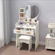 Toeletta Trucco con Specchio e Sgabello – 2 Modelli Disponibili