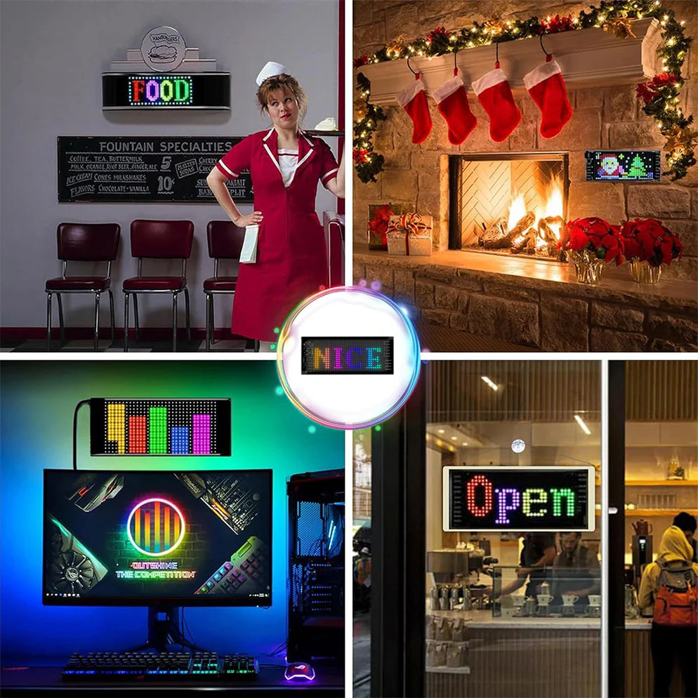 Pannello LED Scorrevole RGB Bluetooth Programmabile con App