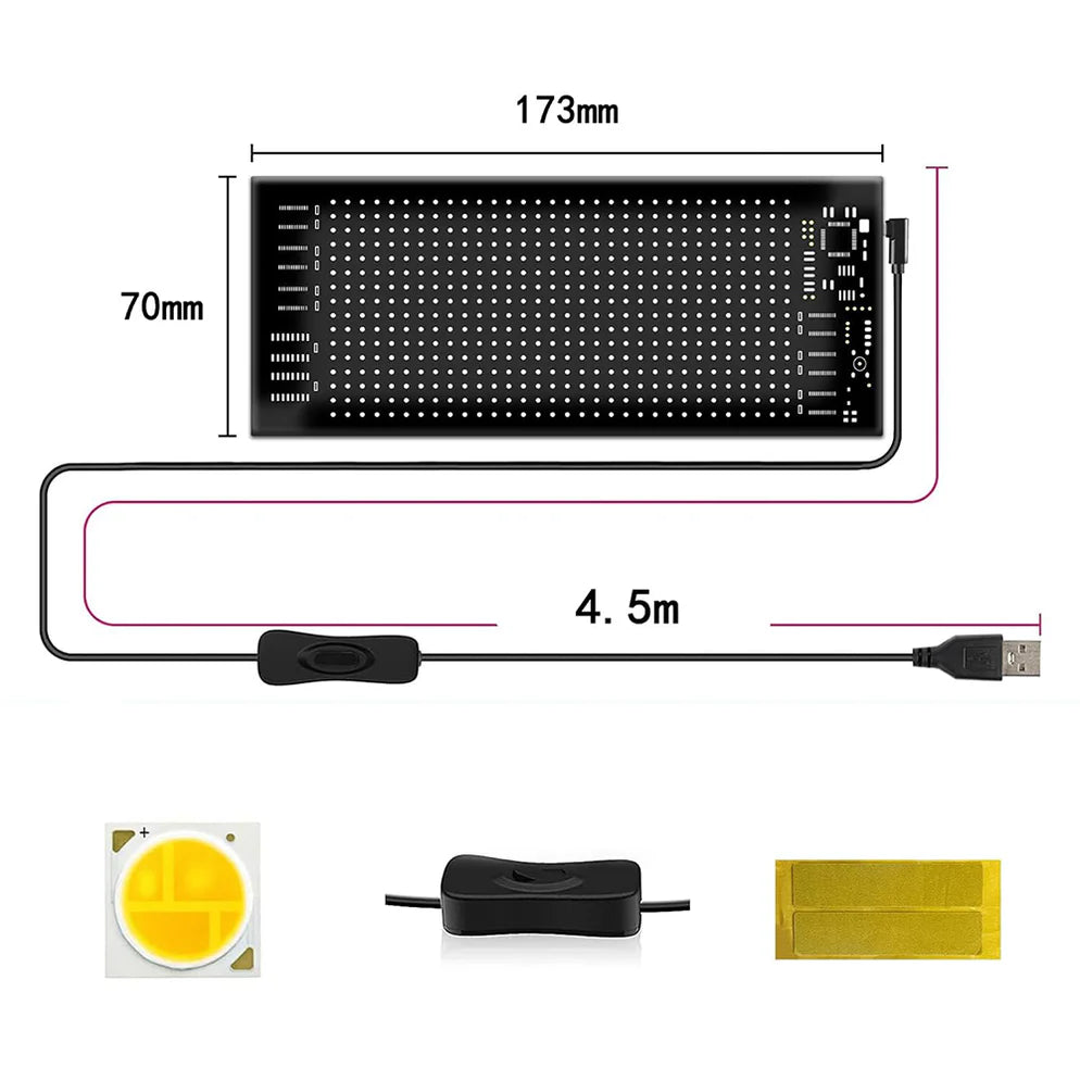 Pannello LED Scorrevole RGB Bluetooth Programmabile con App
