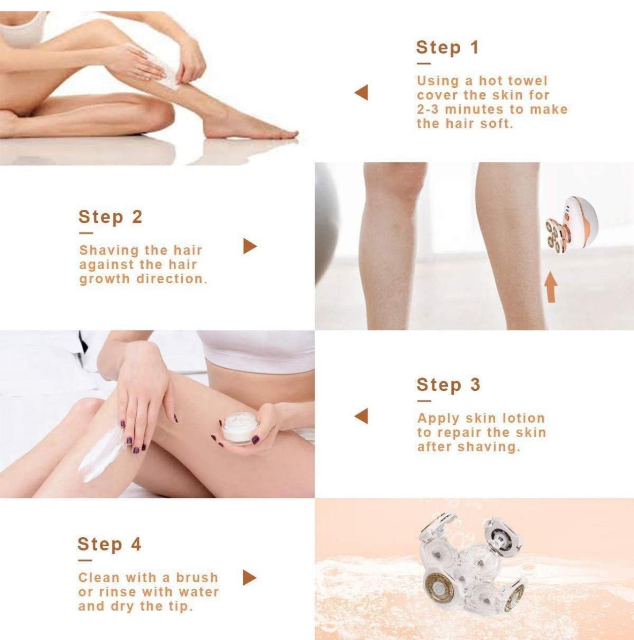 Female electric razor epilator