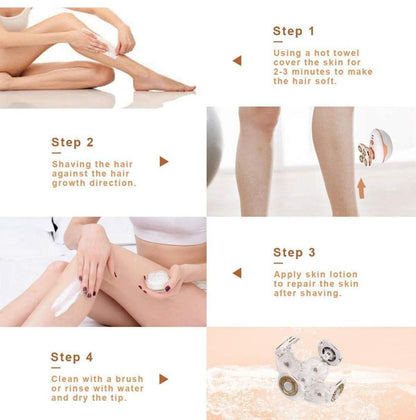 Female electric razor epilator