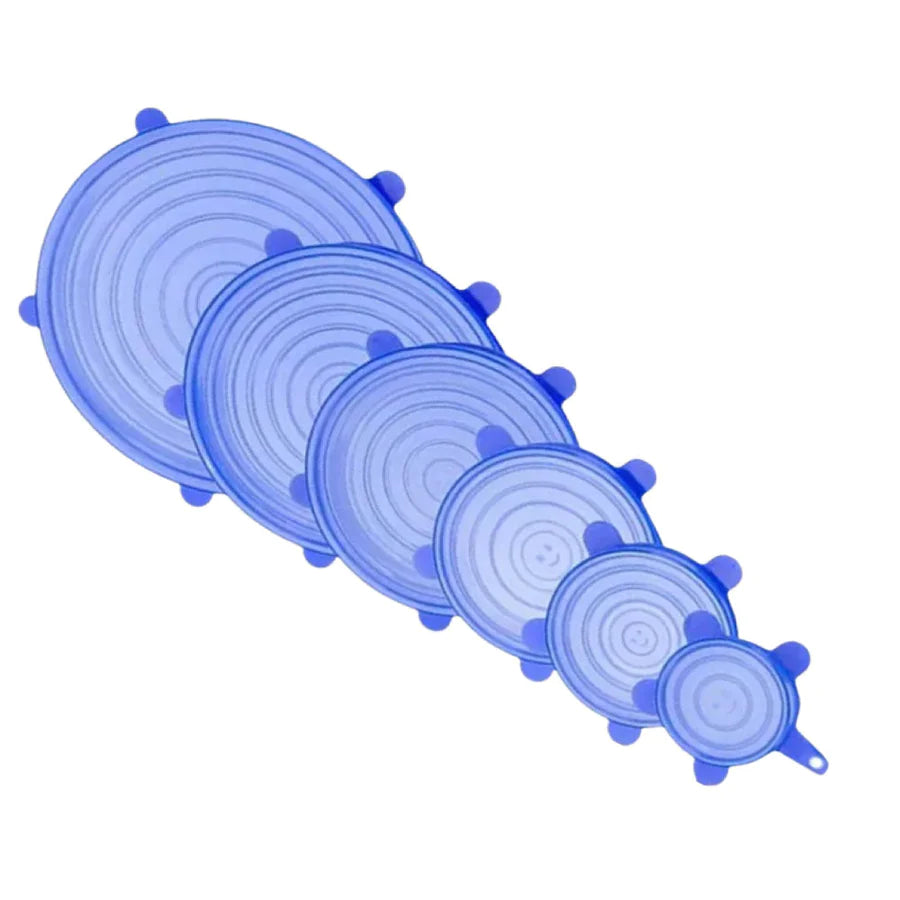 Coperchi elastici in silicone per alimenti 6 pz