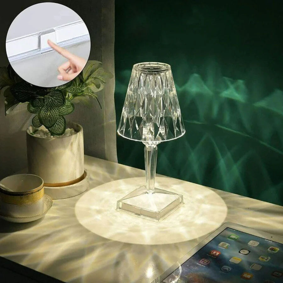 Lampe mit Kristall-Touch-Effekt 