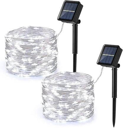 100 LED Weihnachts-LED-Lichter mit 10 W Solarpanel