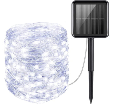 100 LED Weihnachts-LED-Lichter mit 10 W Solarpanel