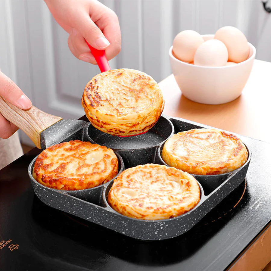 Universal non-stick pan with 4 holes