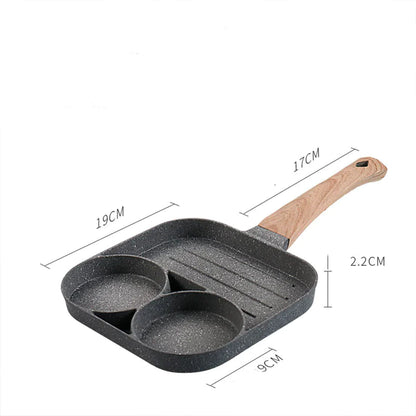 Universal non-stick pan with 4 holes