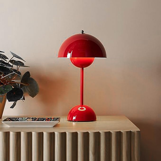 Lampada da tavolo moderna con vaso di fiori Illuminazione ambientale con filo Lampada a fungo a LED
