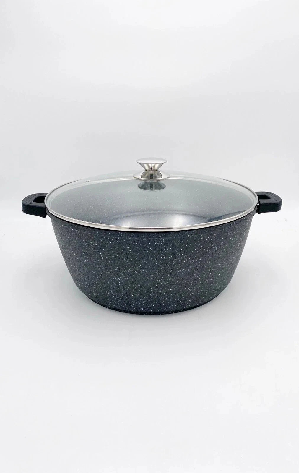 Bavaria Casseruola in Alluminio con Rivestimento Antiaderente Teflon, Coperchio in Vetro e Acciaio Inox – Adatta a Induzione, Gas, Elettrico, Ceramica e Alogeno