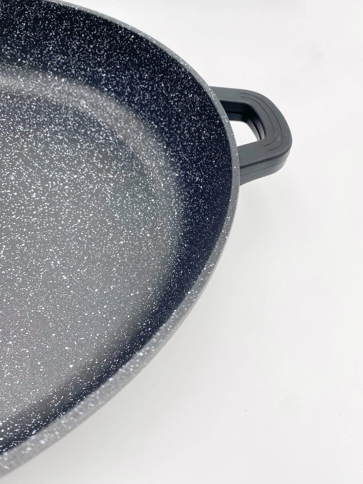 Tegame 36 cm Bavaria Pietra Vulcanica Antiaderente Coperchio Vetro Antiurto