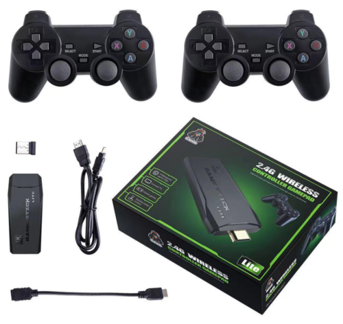 Game Stick Retro-Konsole 10.000 128 GB USB-Spiele mit 2 Joysticks