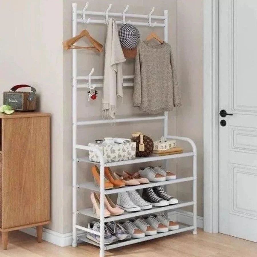 Coat hanger with multi-level hooks