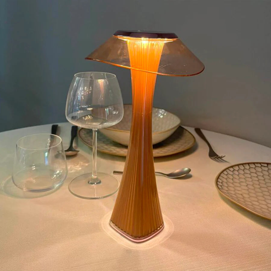 Modern copper table lamp