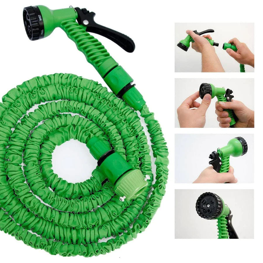 Magic stretch garden hose, extendable pump