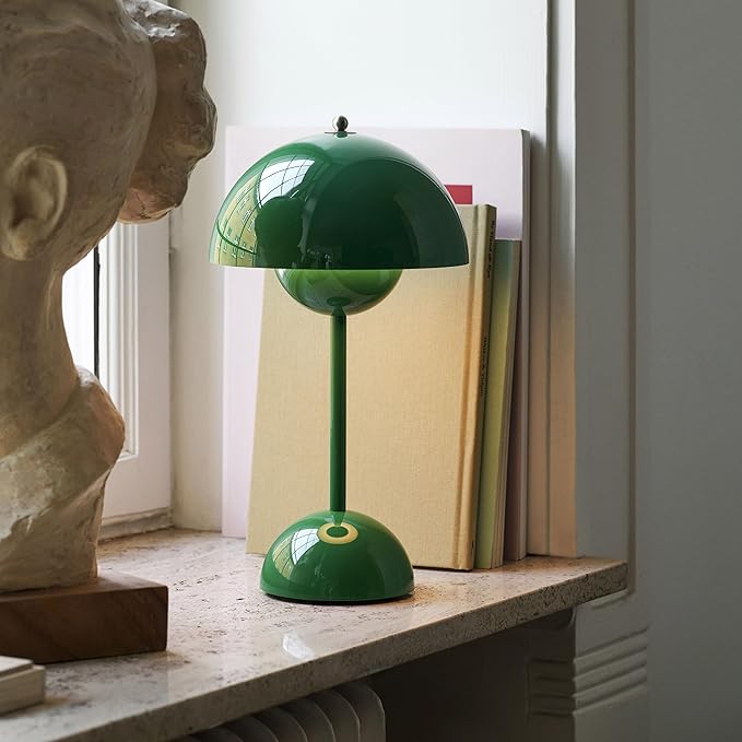 Lampada da tavolo moderna con vaso di fiori Illuminazione ambientale con filo Lampada a fungo a LED